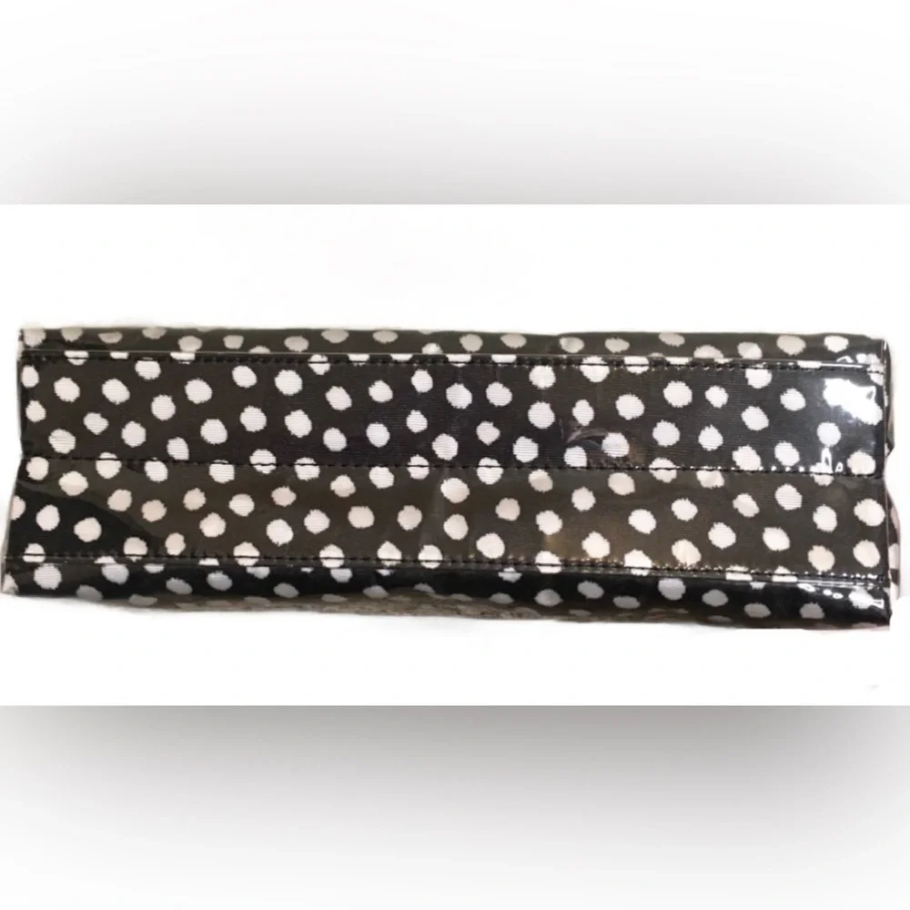 Kate Spade Makeup Travel Case 2 clear zipper compartments folds blue w… - Picture 7 of 16